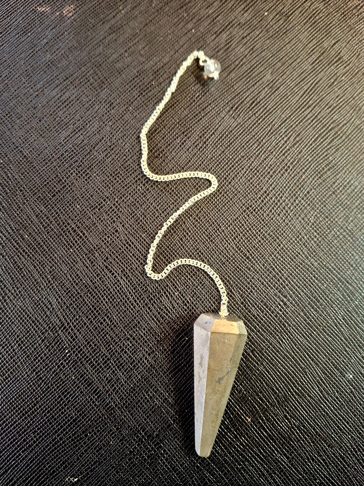 Silver Pyrite Gemstone Pendulum