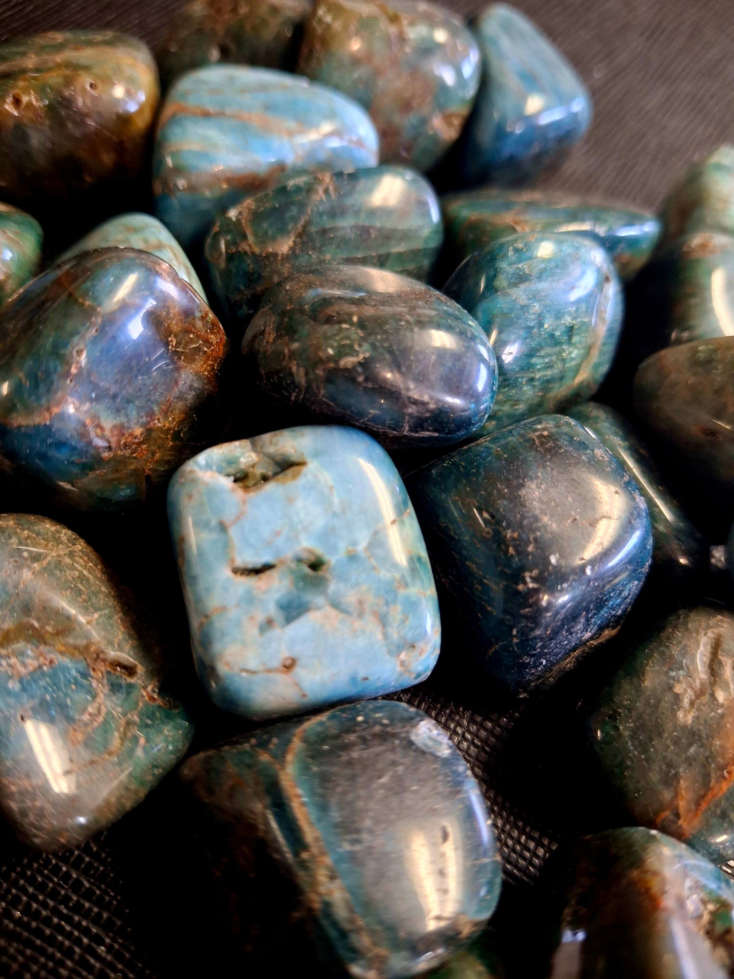 Blue Apatite Tumbled