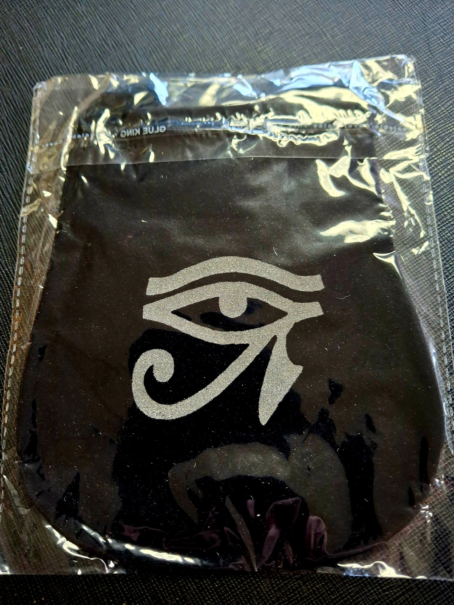 Eye of Horus Drawstring Velvet Bag 5x5"