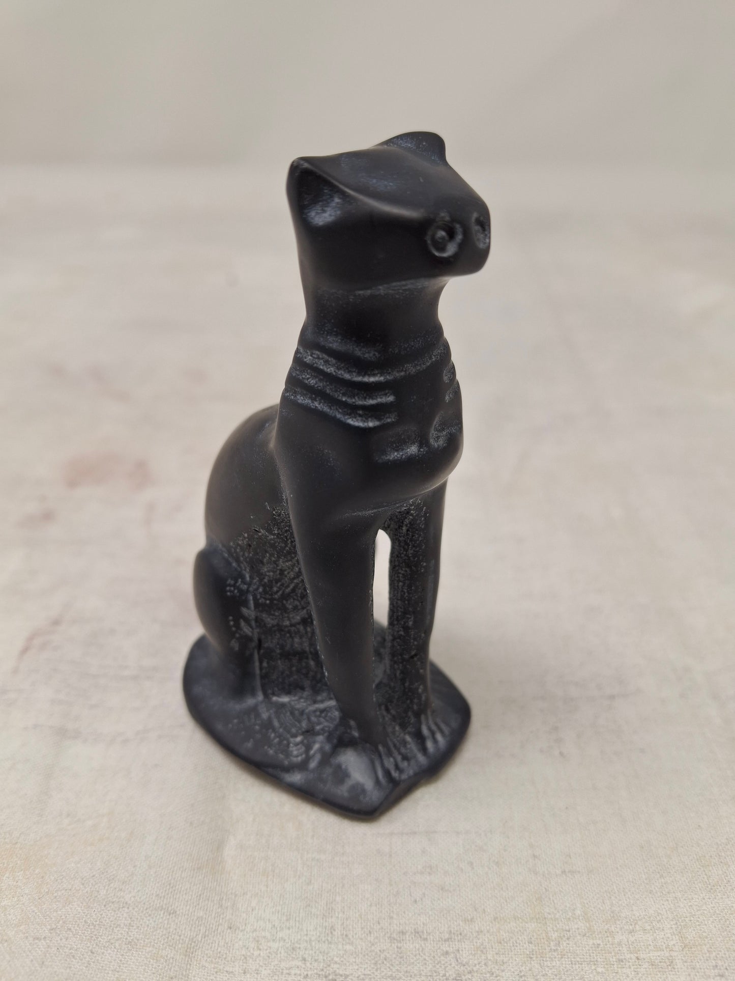 Black Obsidian Bast Carving