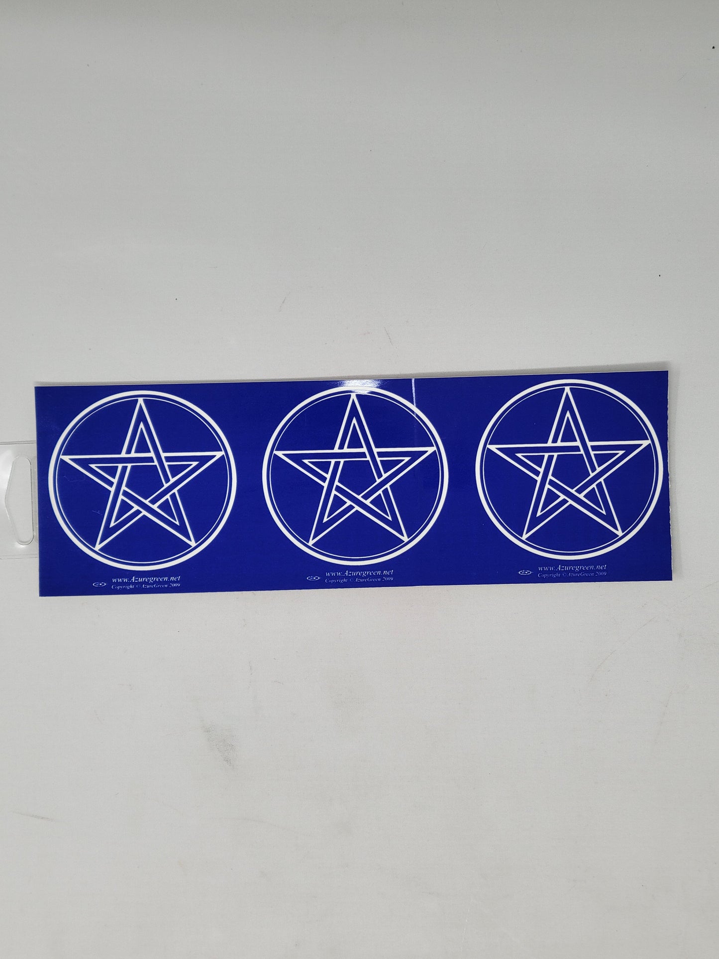 Bumper Stickers Pentagram on Blue