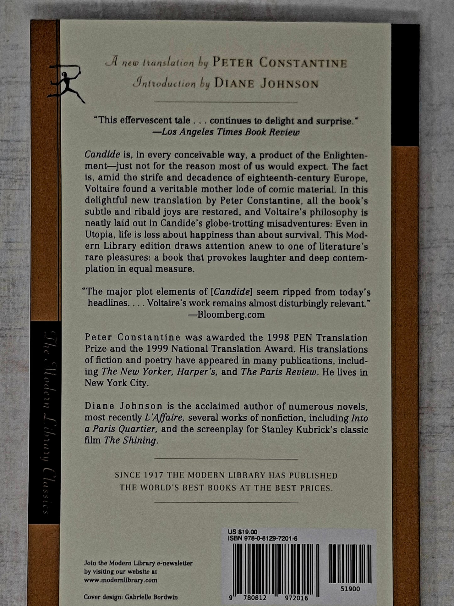 Candide or, Optimism By Voltaire Introduction by Diane Johnson Translated by Peter Constantine