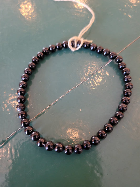Energy Bead 4mm Black Tourmaline Bracelet