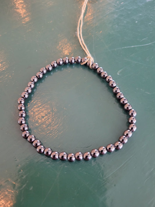 Energy Bead 4mm Hematite Bracelet