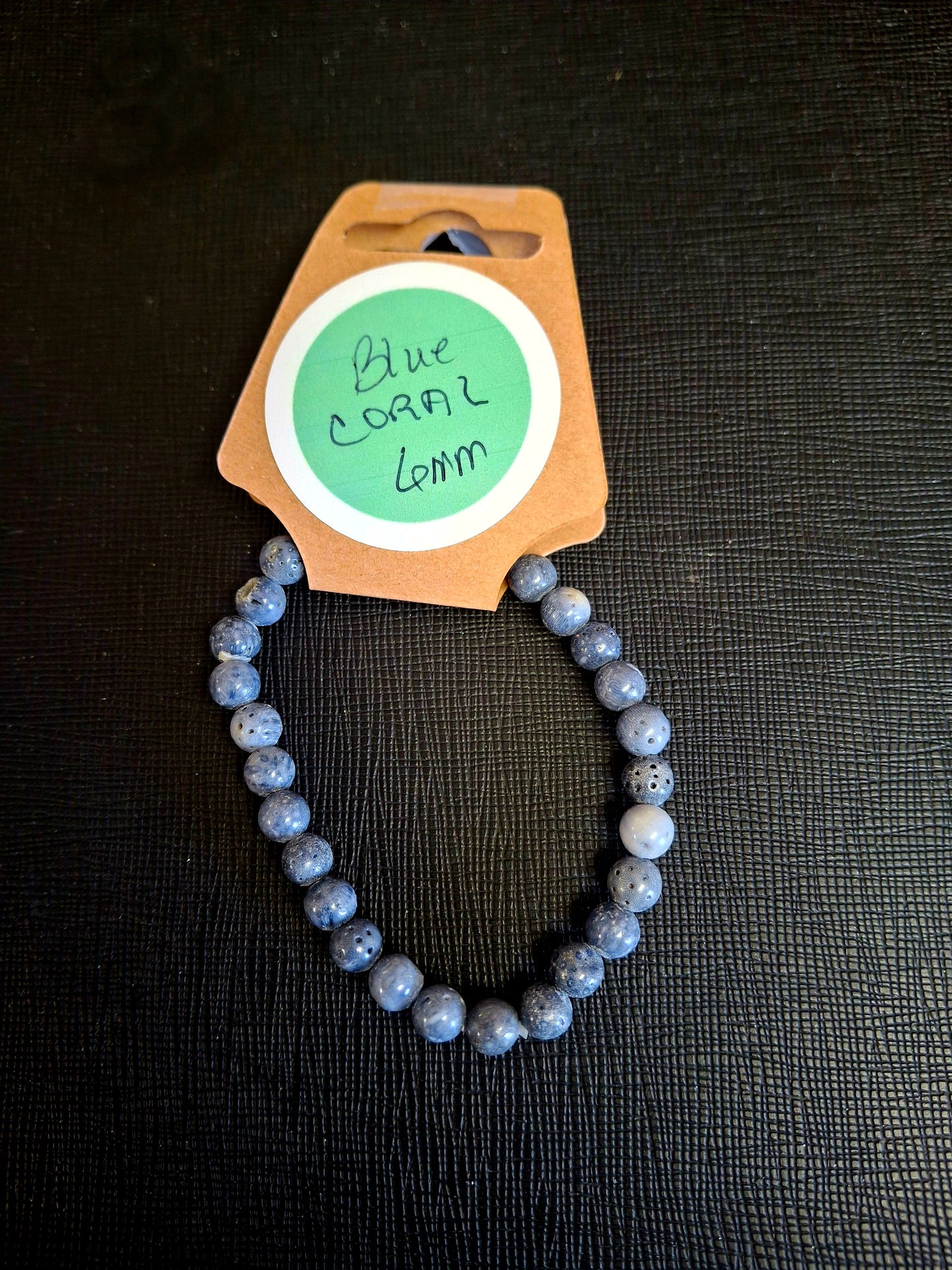 Energy Bead Bracelet 6mm Blue Coral