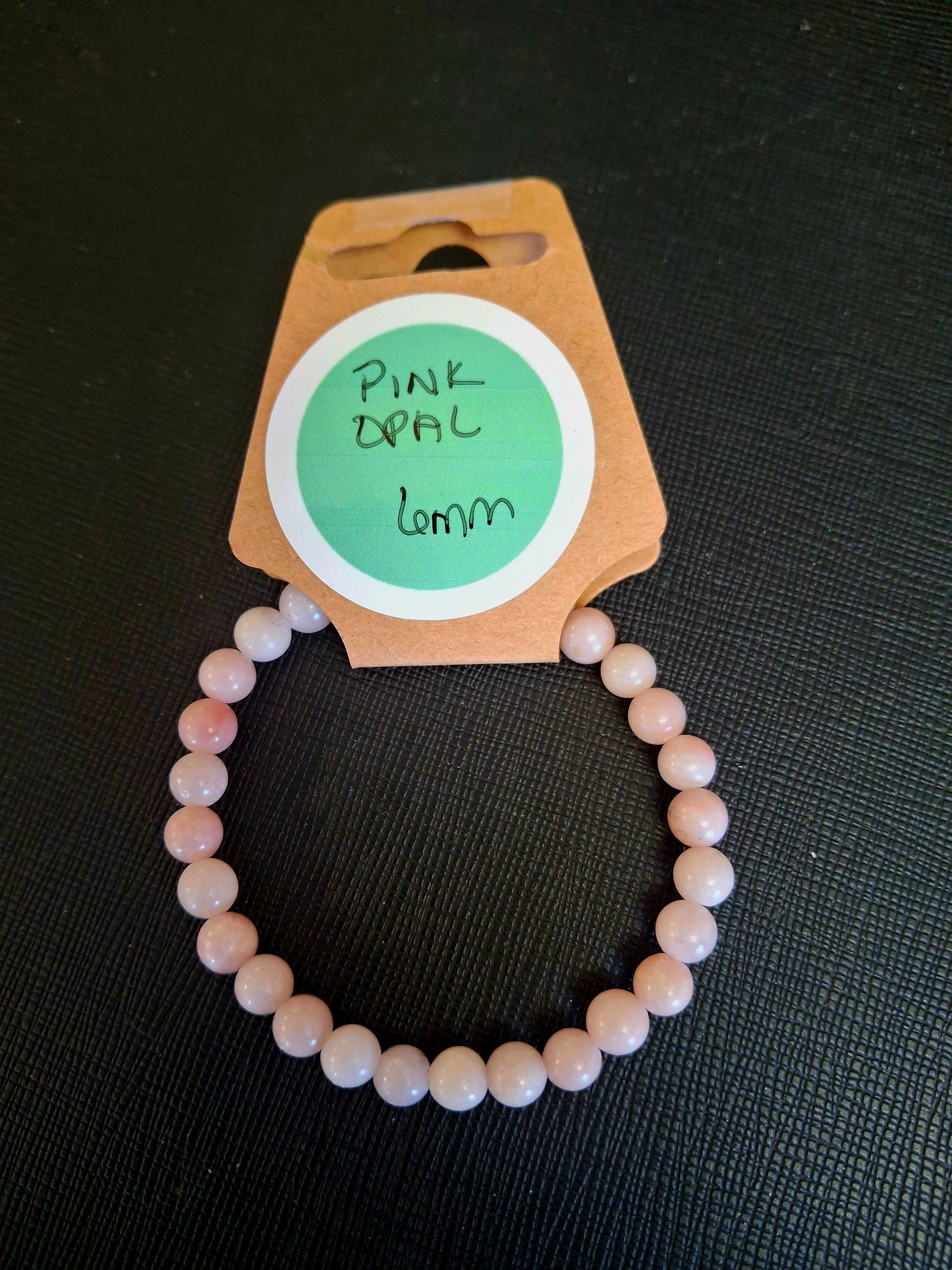 Energy Bead Bracelet 6mm Pink Opal