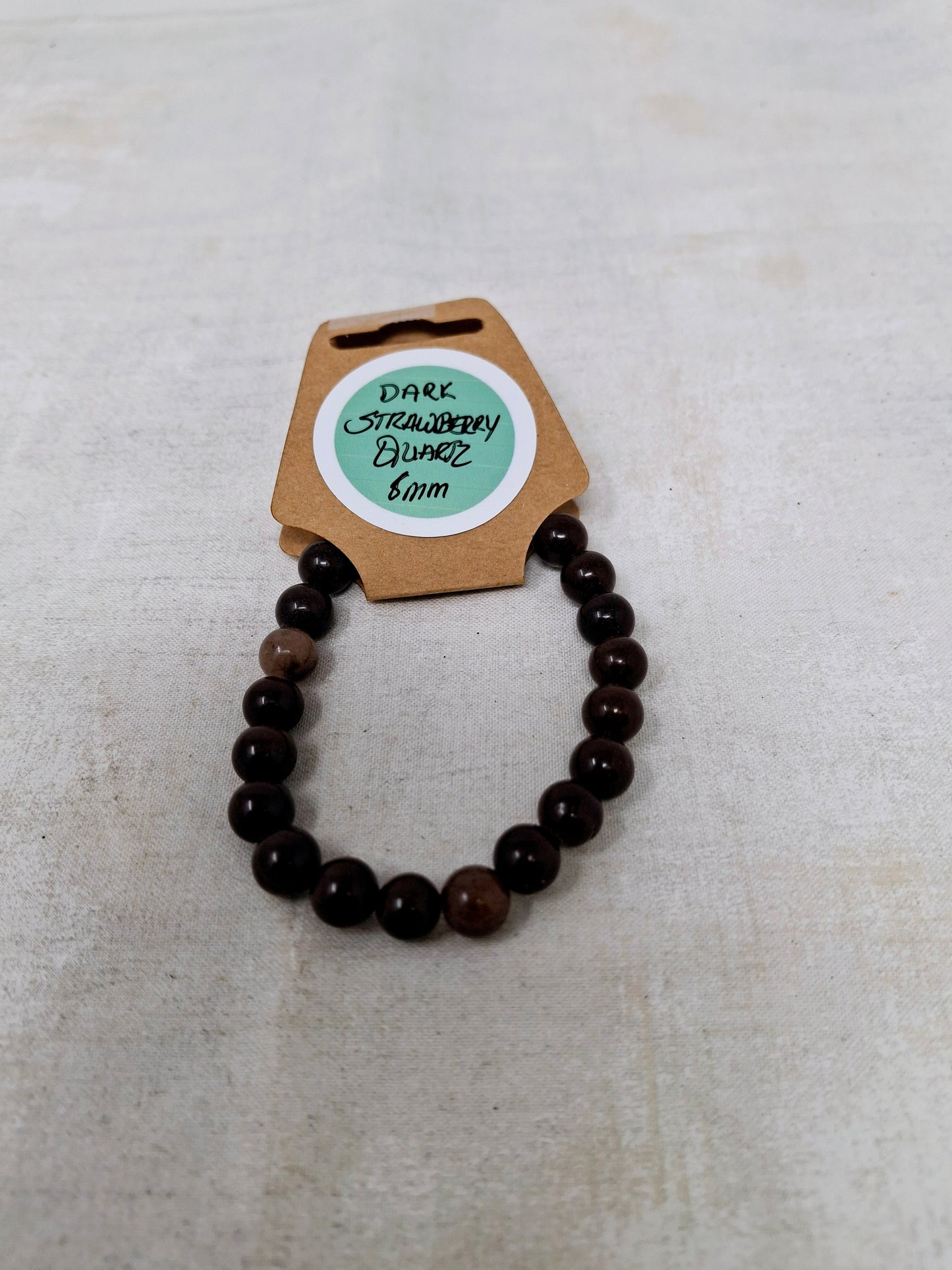 Energy Bead Bracelet 8mm Dark Strawberry Quartz