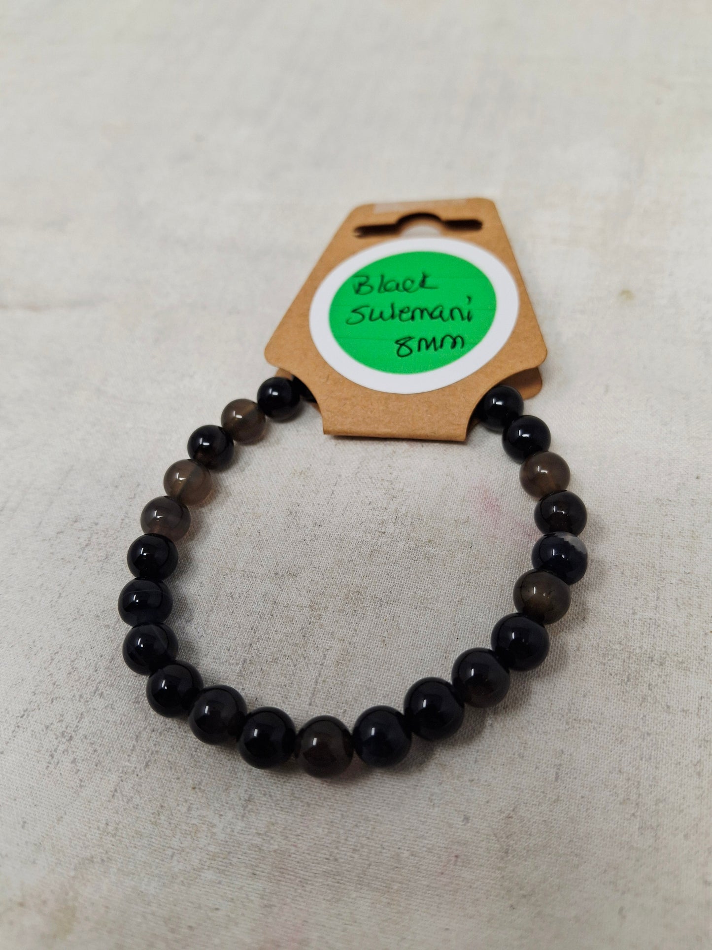 Energy Bead Bracelets Black Sulemani 8mm