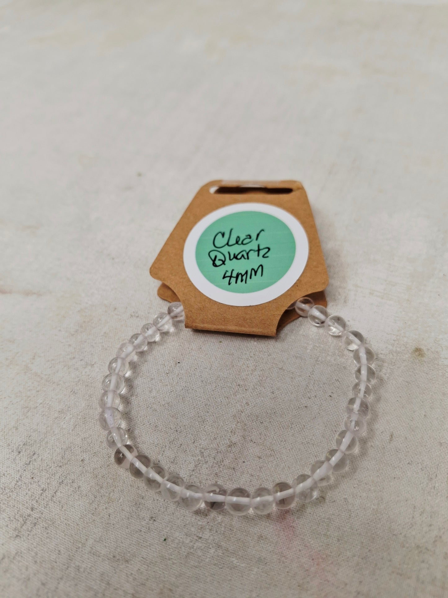 Energy Bead Bracelets clear Quartz 4mm