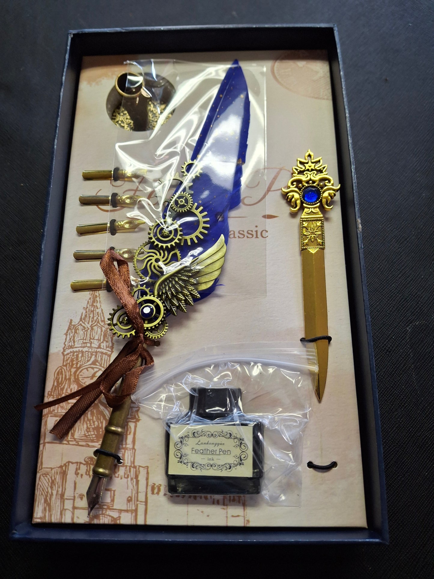 Feather Quill Pen Dip Set - Style 3