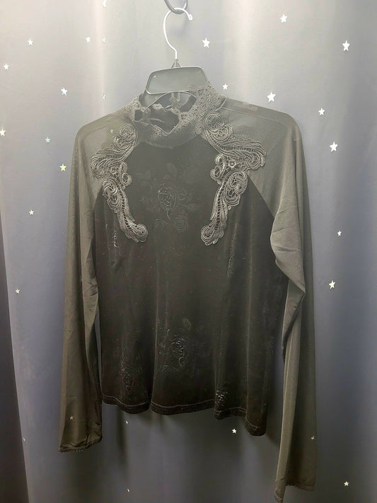 Goth Clothing Gothic Mesh Sleeve w/Ornate Embroidery XL