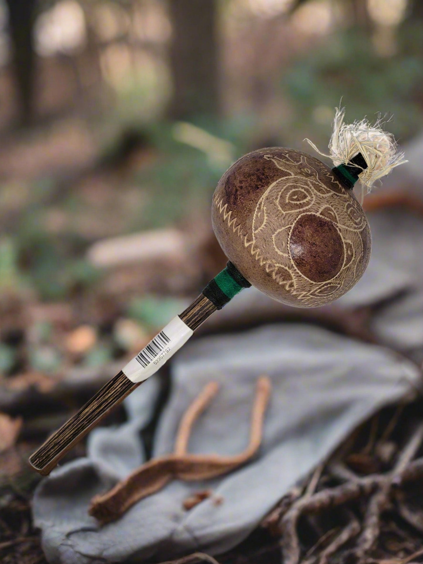 Gourd Rattles - Peruvian Hand-Carved Curvy Serpents