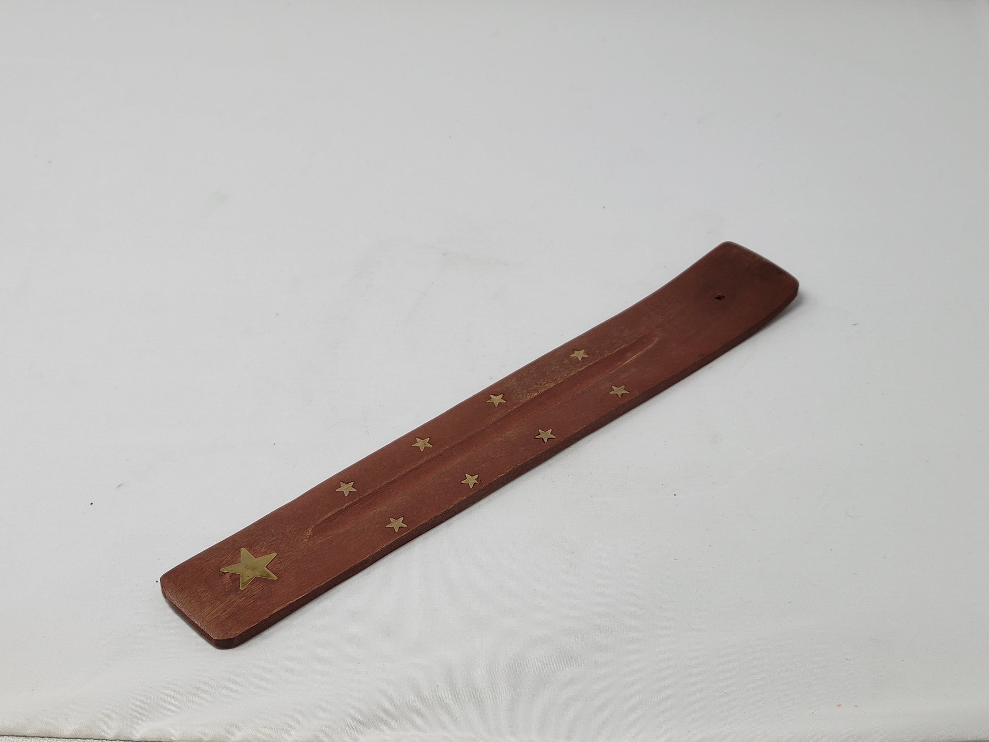 Incense Sled Wood Brass Star