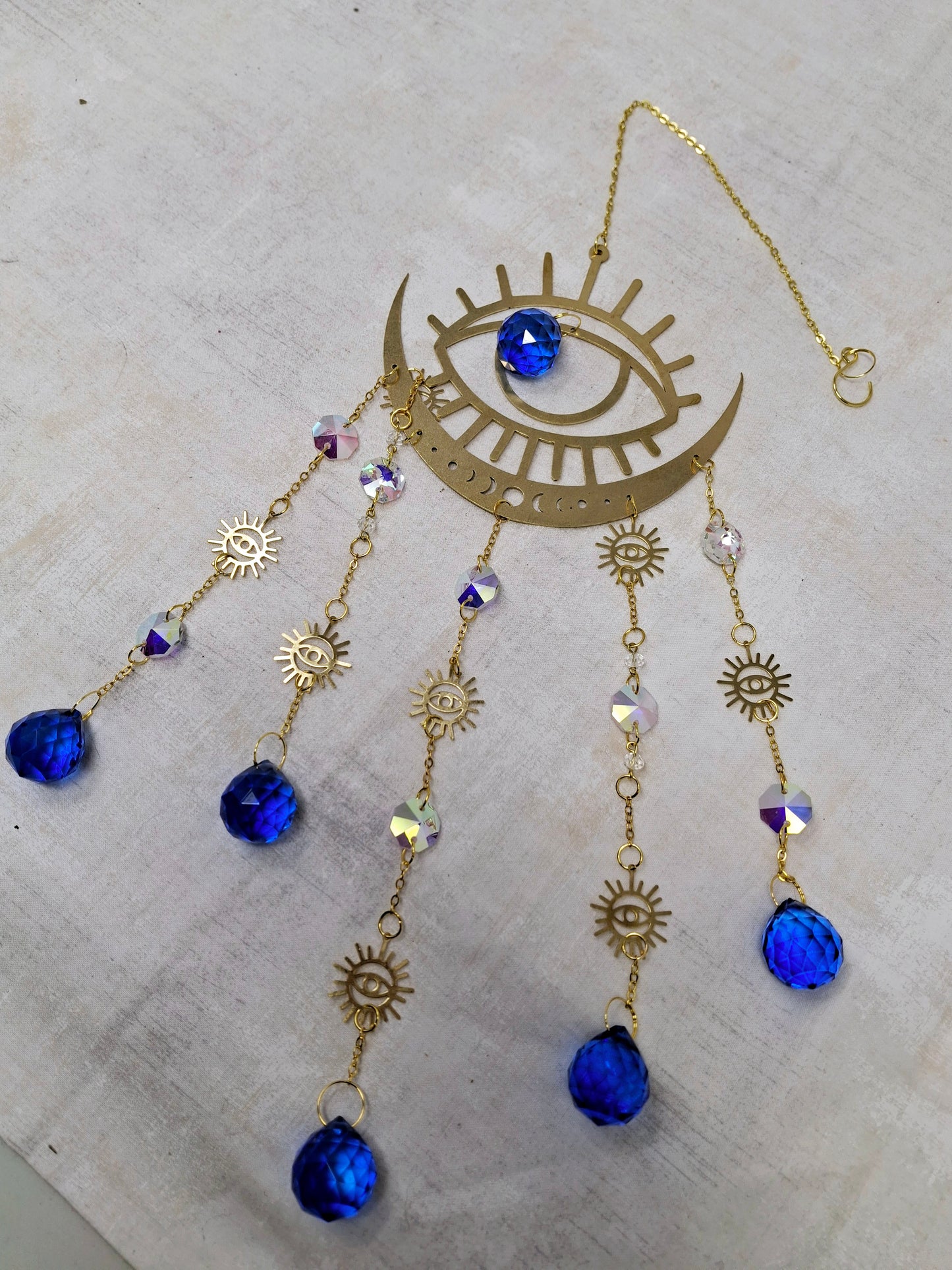 Large Evil Eye Suncatcher 20"L