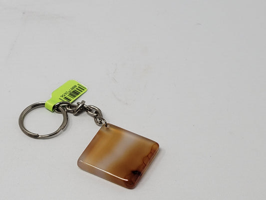 Mixed agate shapes keychain