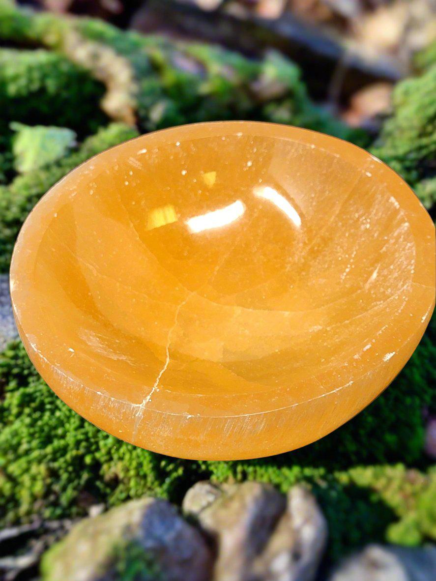 Orange Selenite Bowl 3.5"-4" Diameter