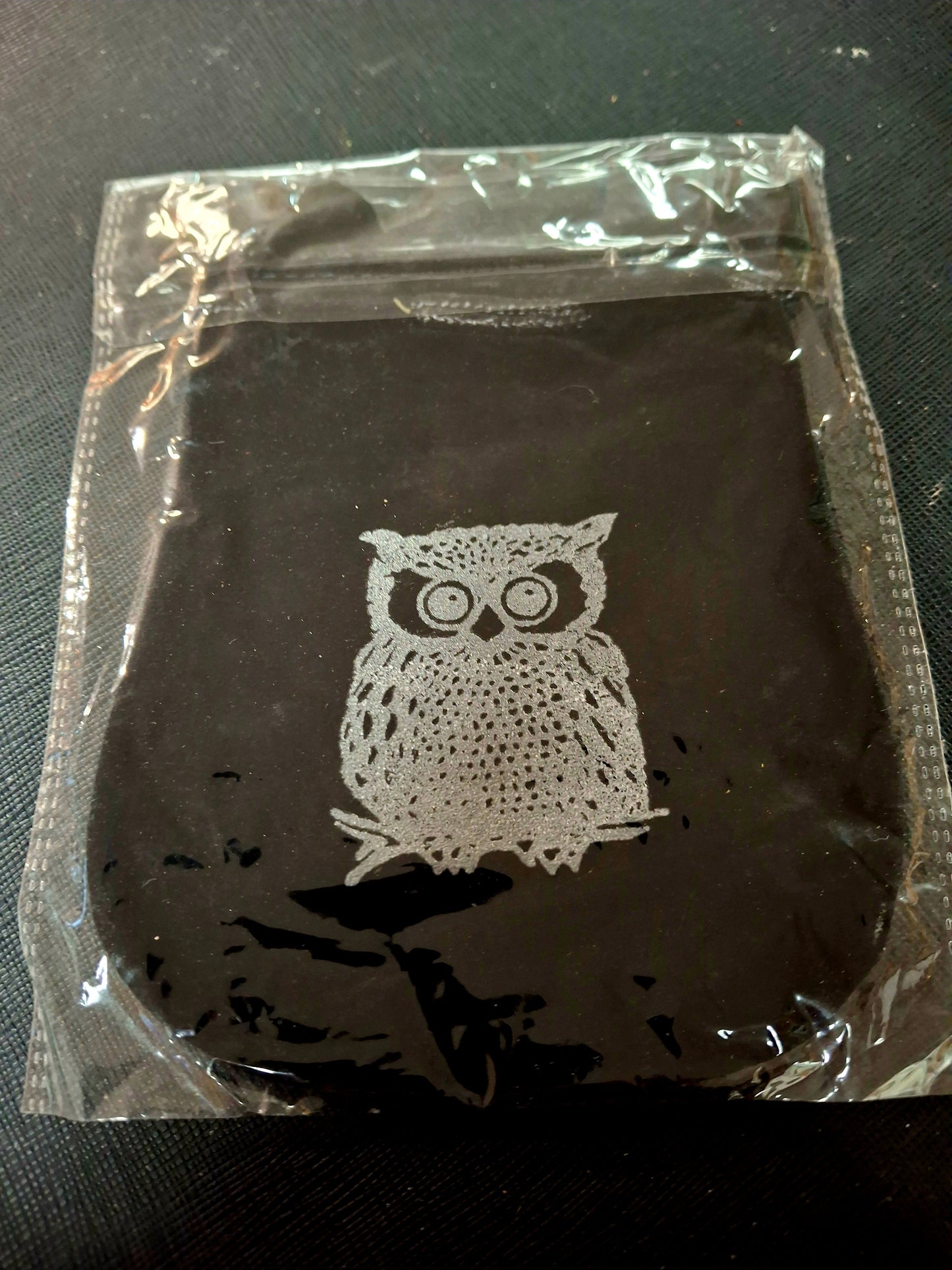 Owl Velvet Bag 5"x5"