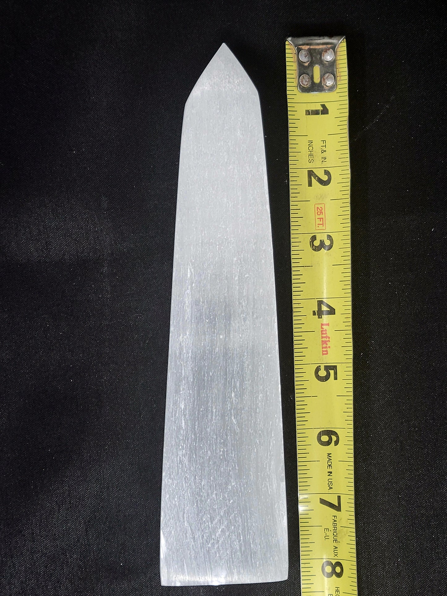 Polished Selenite Obelisk Tower 7-8"