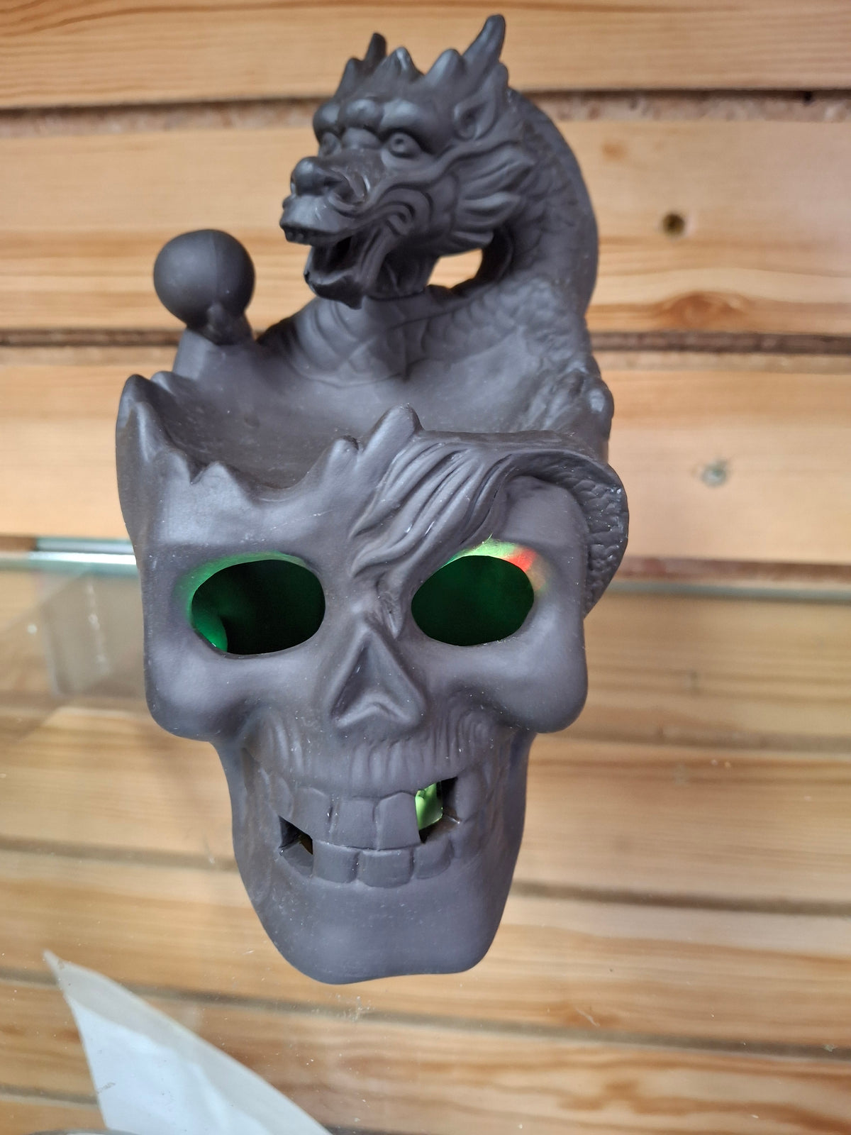 Skull Dragon Backflow Cone Buner 6"H x 4.5"W