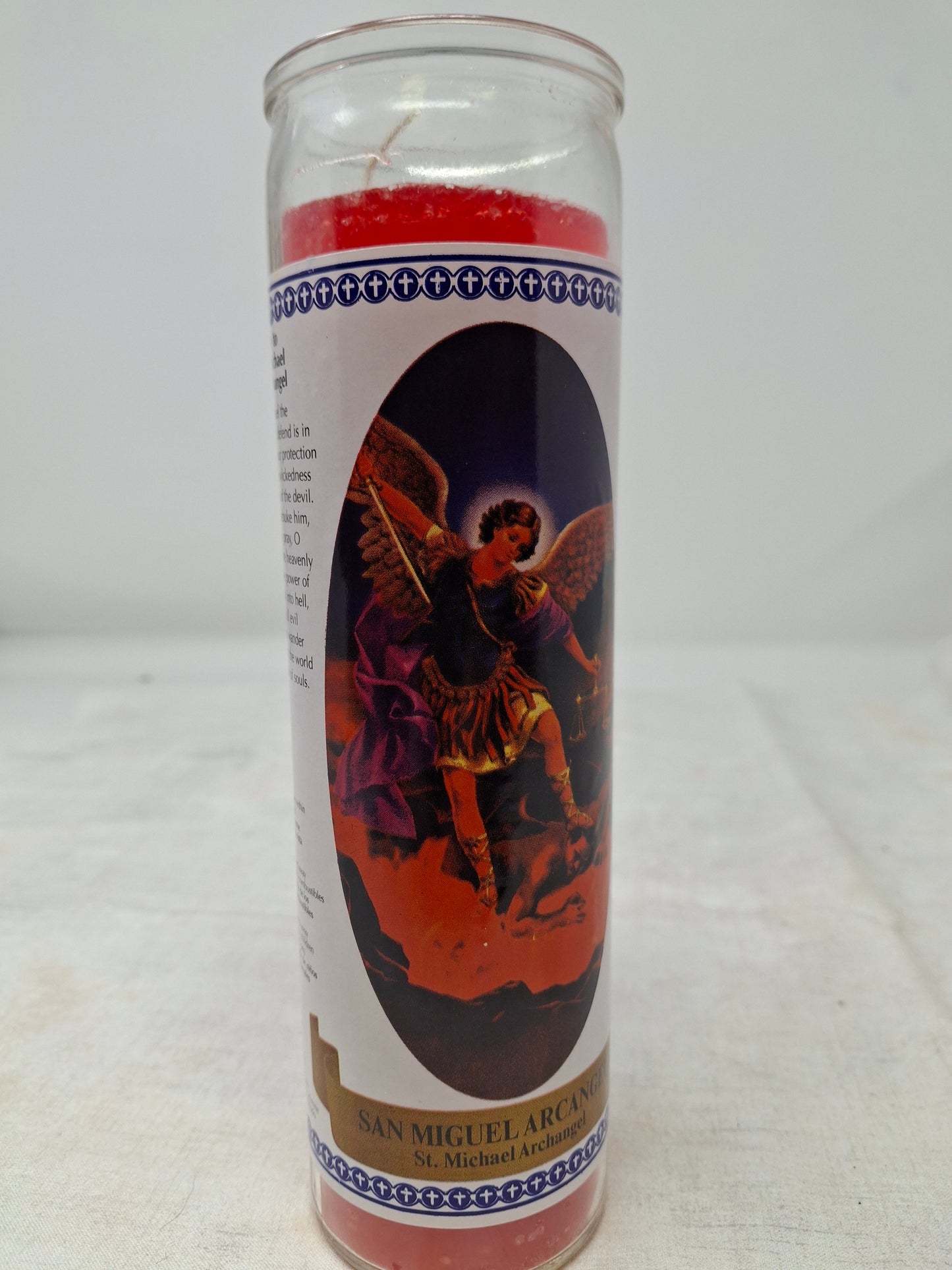 St. Michael Labeled 7 Day Charged Candle