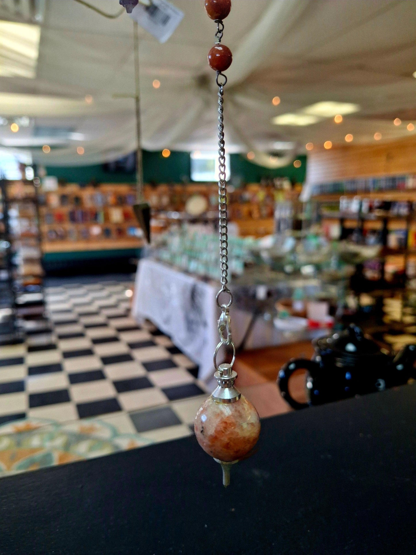 Sun Stone Chakra Chain Ball Pendulum