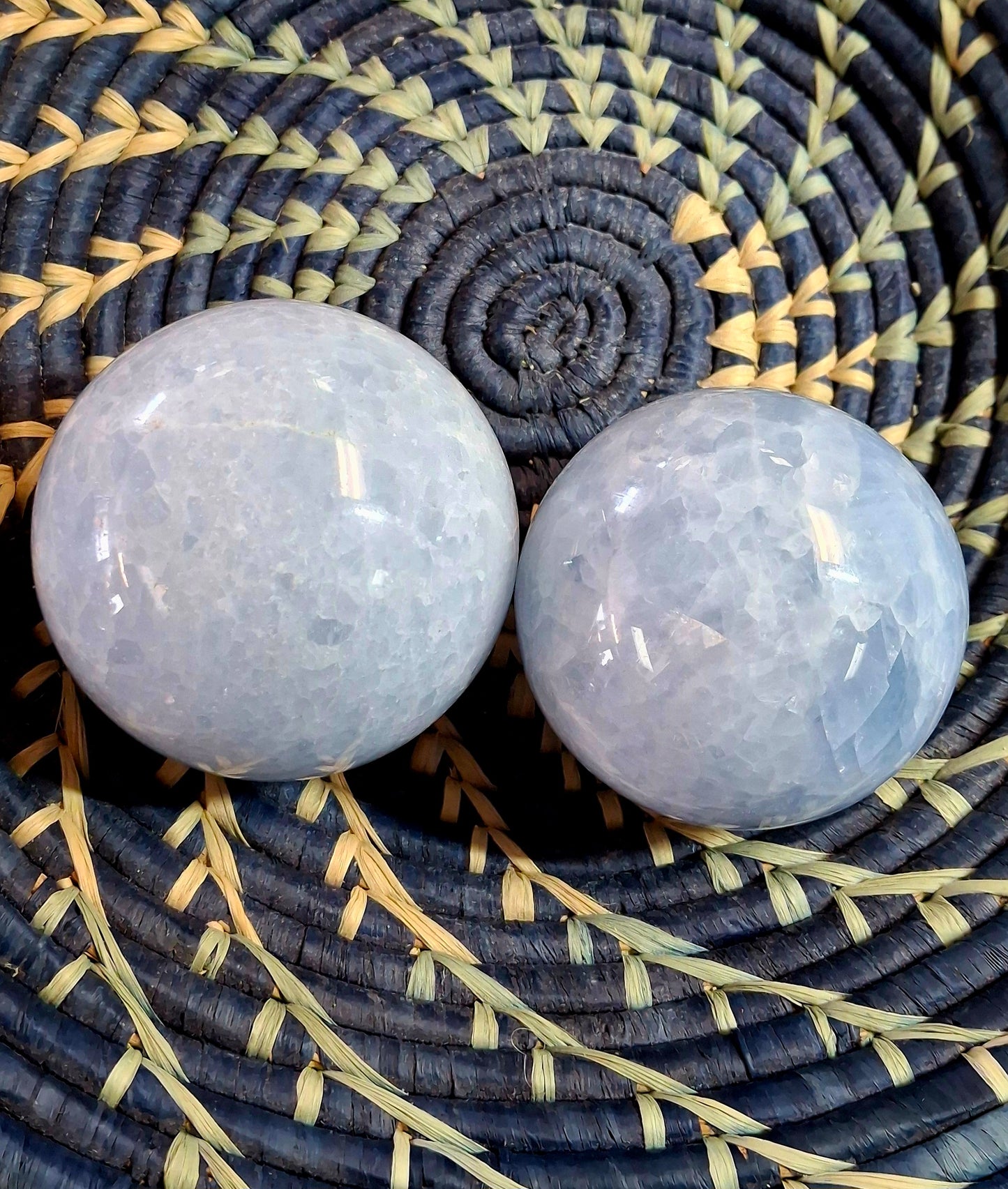 Blue Calcite Spheres