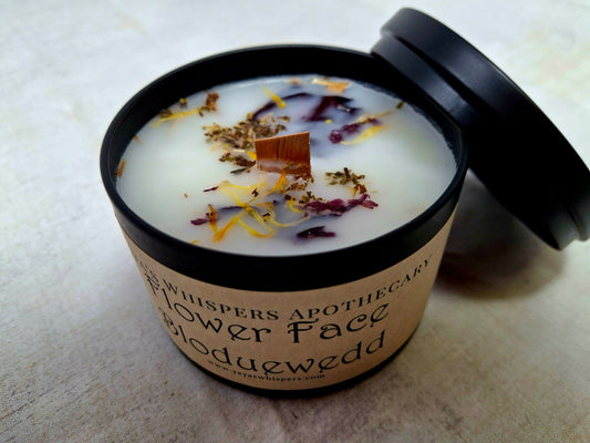 Flower Face Bloduewedd (Yaya's Whispers Apothecary) Deity Candle