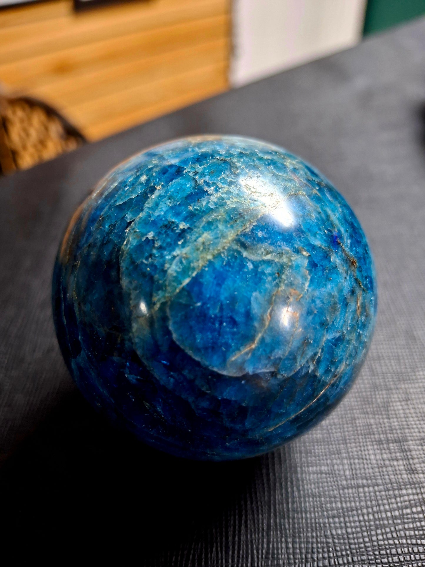 Blue Apatite Sphere 3-4"