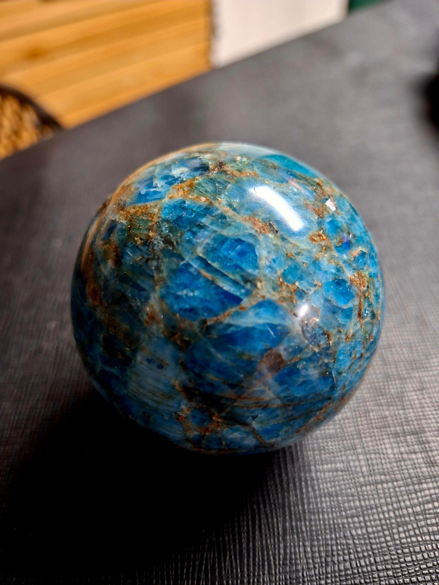 Blue Apatite Spheres  2-3"