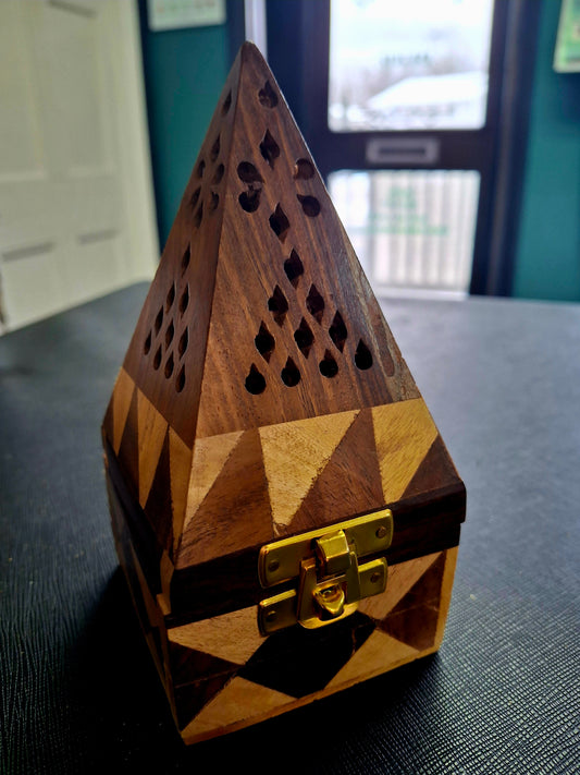 Wood Pyramid Cone Burner (Double Tone)