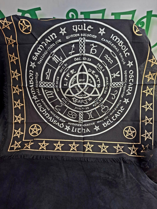 Triquetra The Wheel of the Year Altar Cloth 24x24