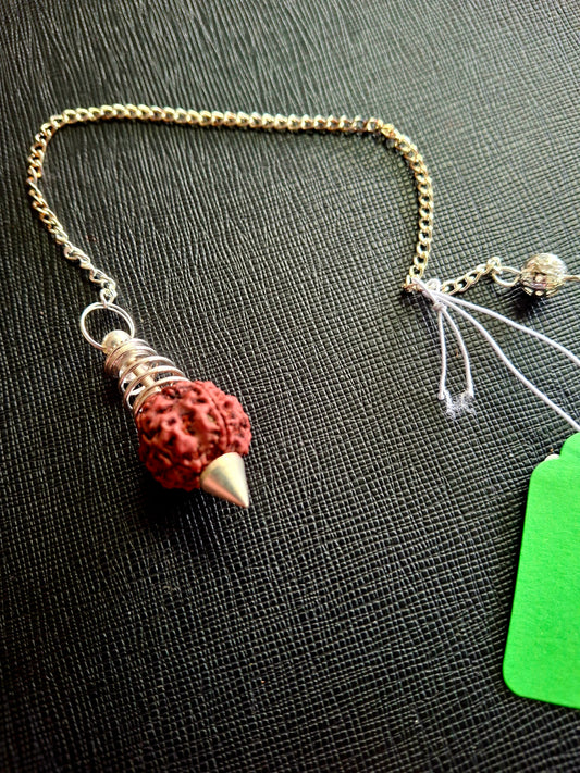 Ball Pendulum Rudraksha Silver Spiral