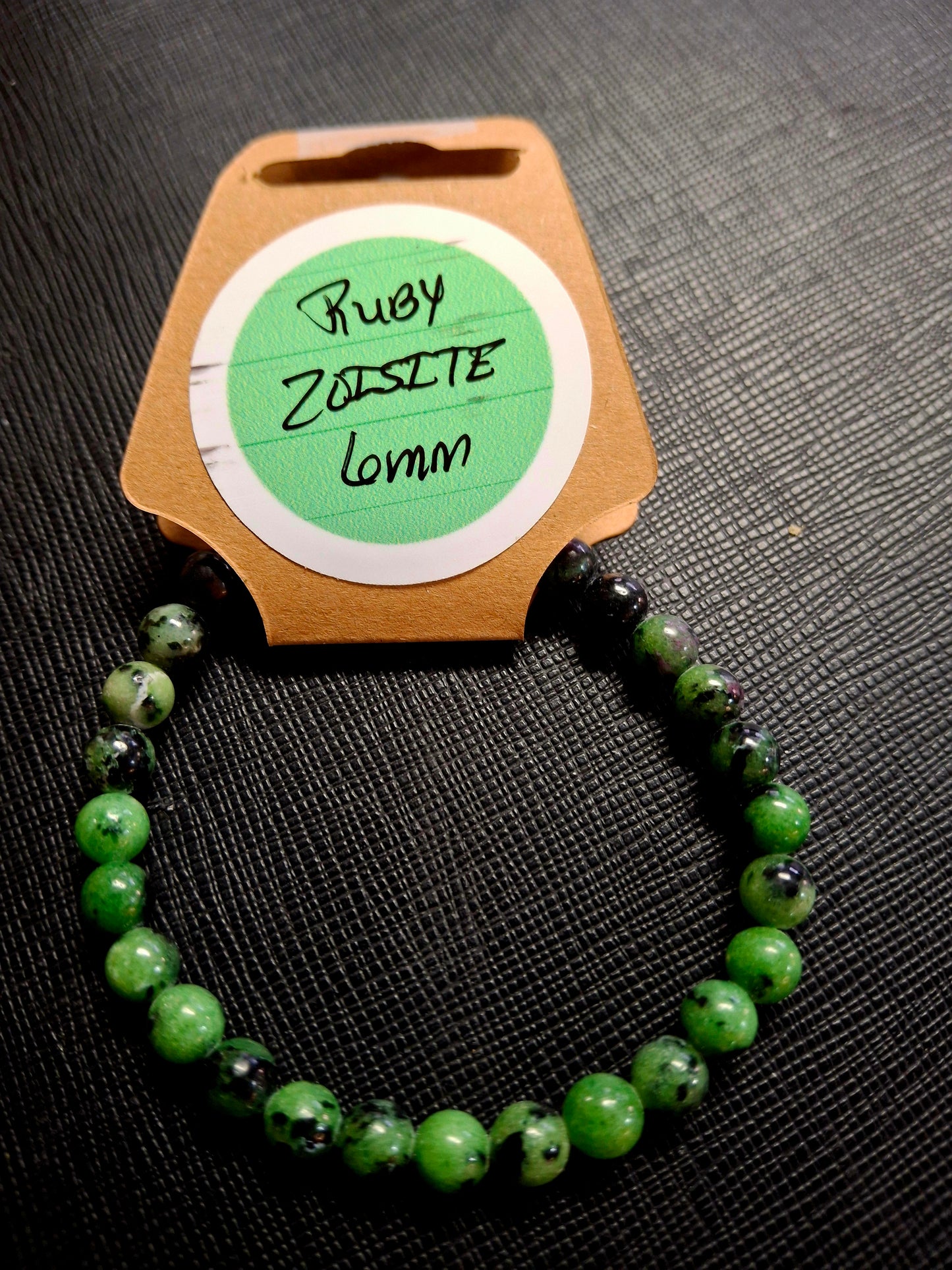 Energy Bead Bracelet 6mm Ruby Zoisite