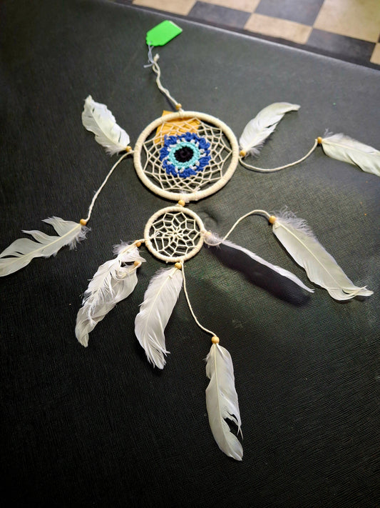 Evil Eye Cotton Web Hanging Dream Catcher  16"L
