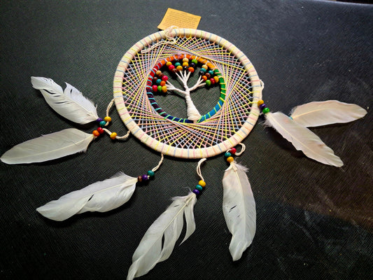 Wooden Bead Tree of Life Dream Catcher 16"L