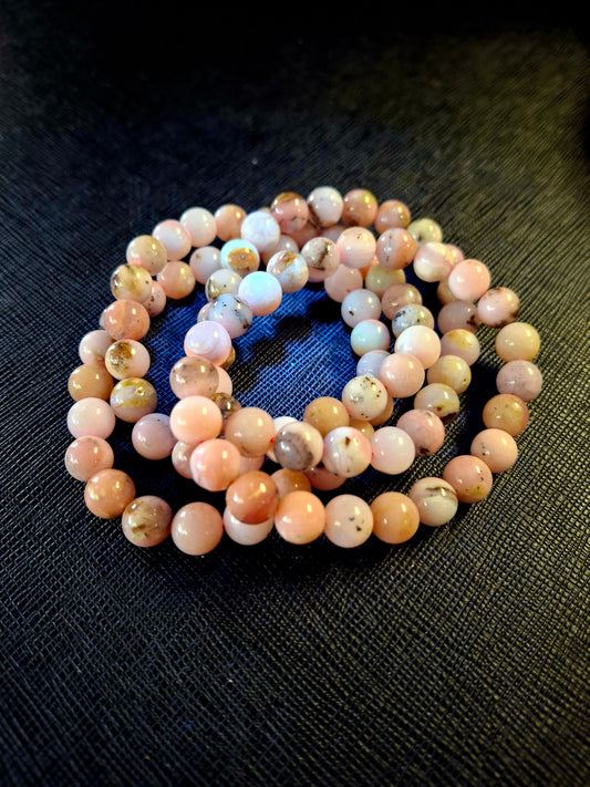 Energy Bead Bracelets 8mm - Pink Opal