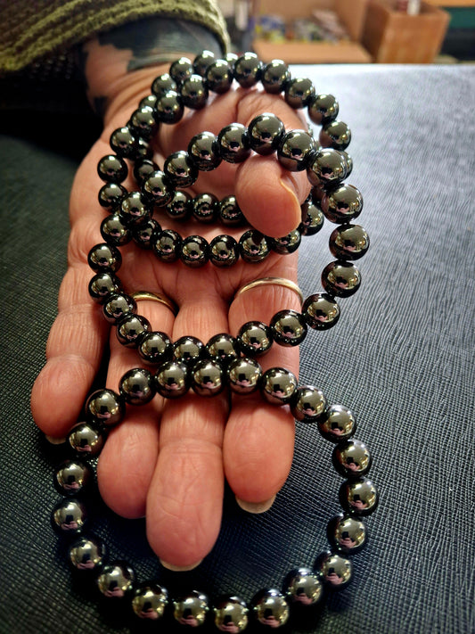 Energy Bead Bracelets 10mm - Hematite