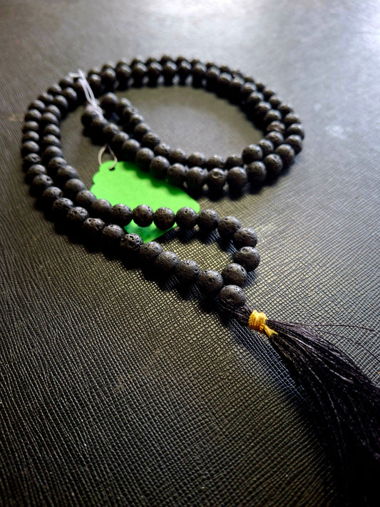 Lava Stone Japa Mala 8mm #1 (Prayer Mala)