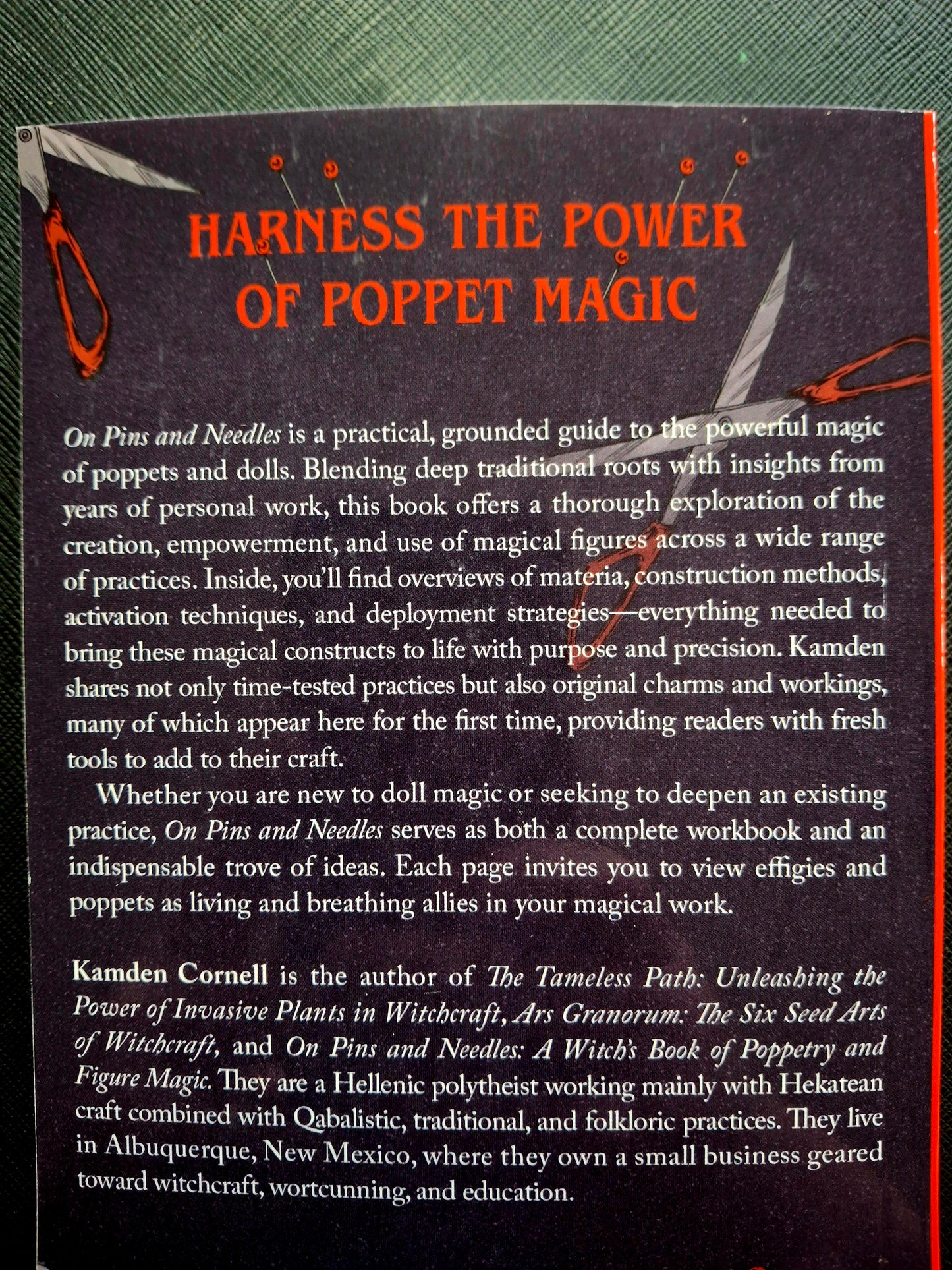 On Pins and Needles A Witch's Book of Poppetry & Figure Magic - Kamden Cornell