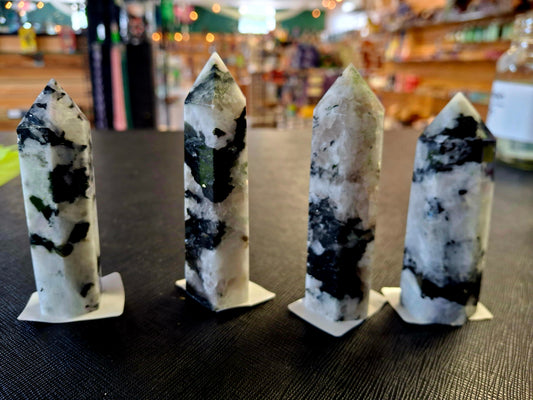 Rainbow Moonstone Point 3.0 to 3.75"