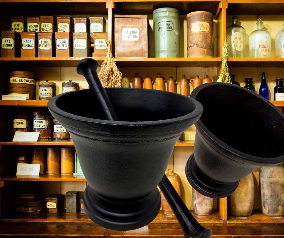 4 1/4" Cast Iron Mortar and Pestle