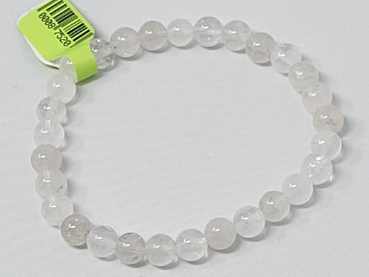 6mm Energy Bead Bracelets Clear Quartz