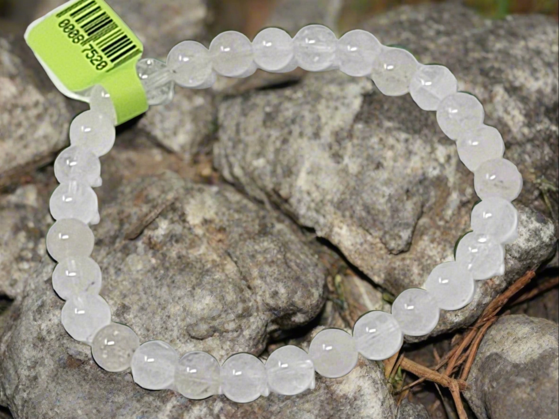 6mm Energy Bead Bracelets Clear Quartz