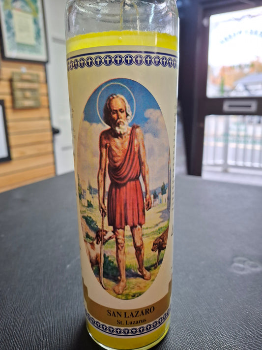 7 Day Labeled San Lazaro/St. Lazarus Candle