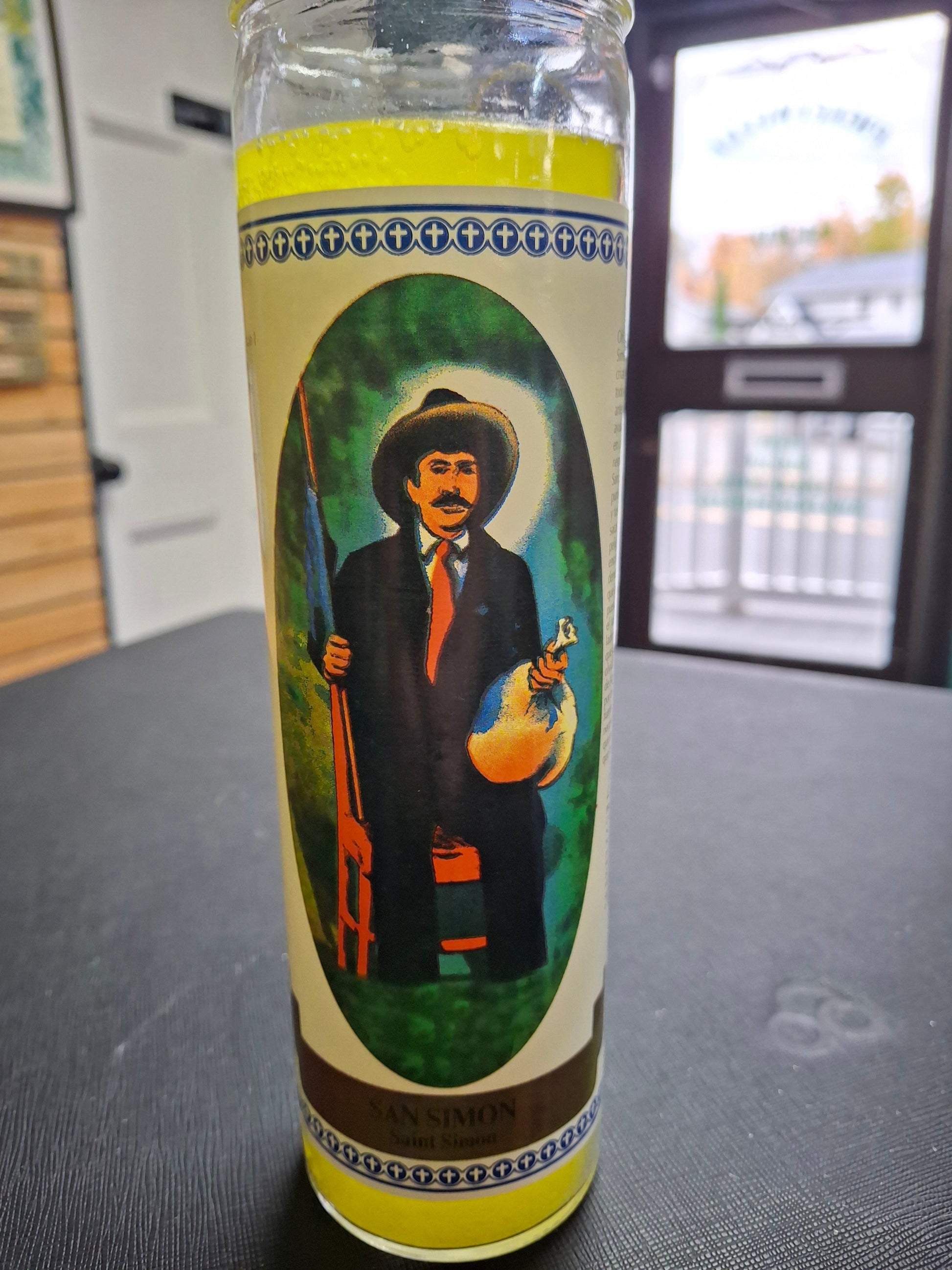 7 Day Labeled San Simon/St. Simon Candle