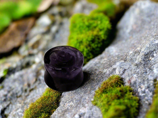 Amethyst plug 0 GA 8mm