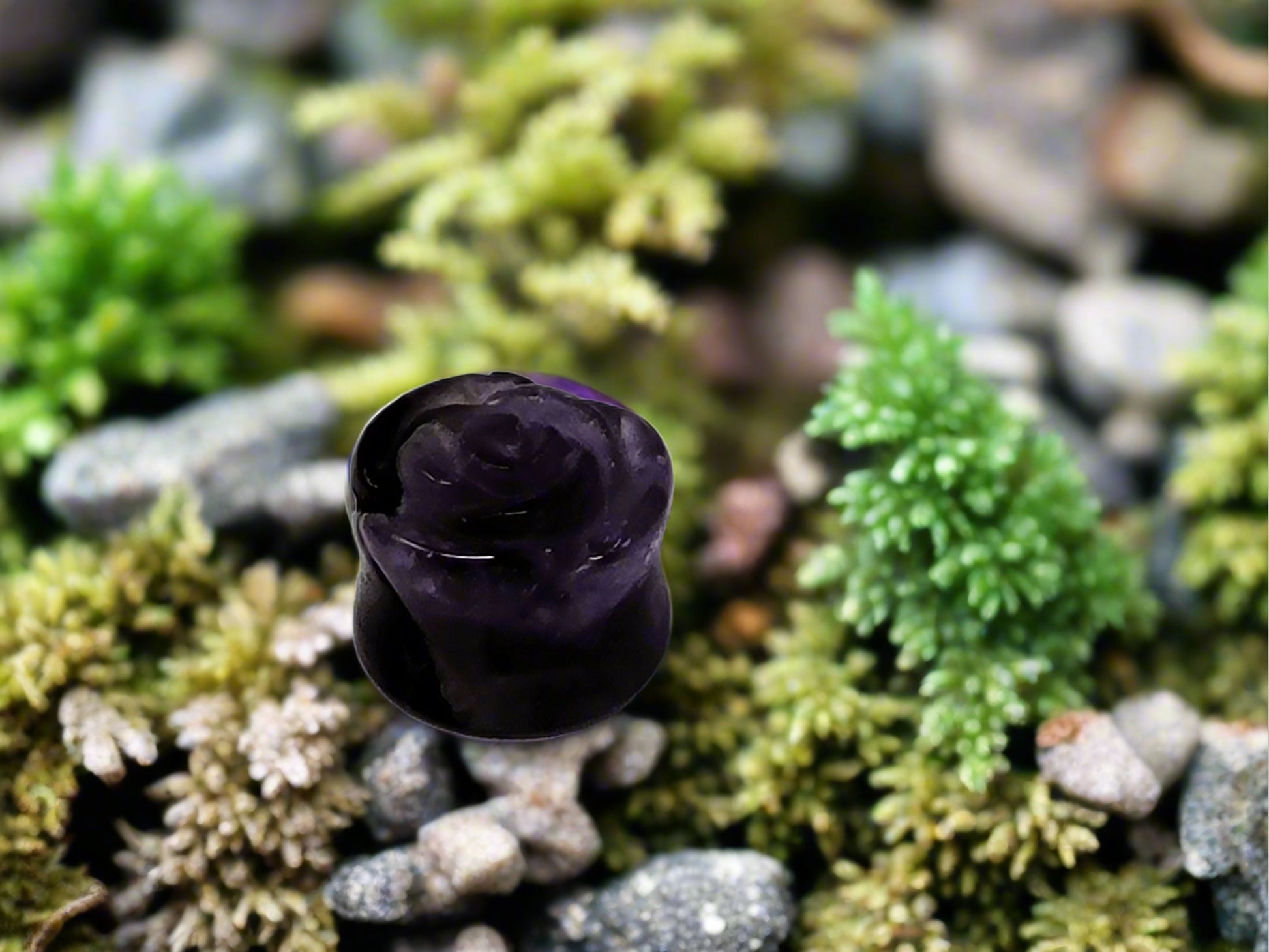 Amethyst plug 1/2 Ga 12mm