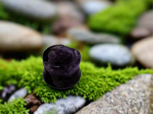 Amethyst plug 1/2 Ga 12mm