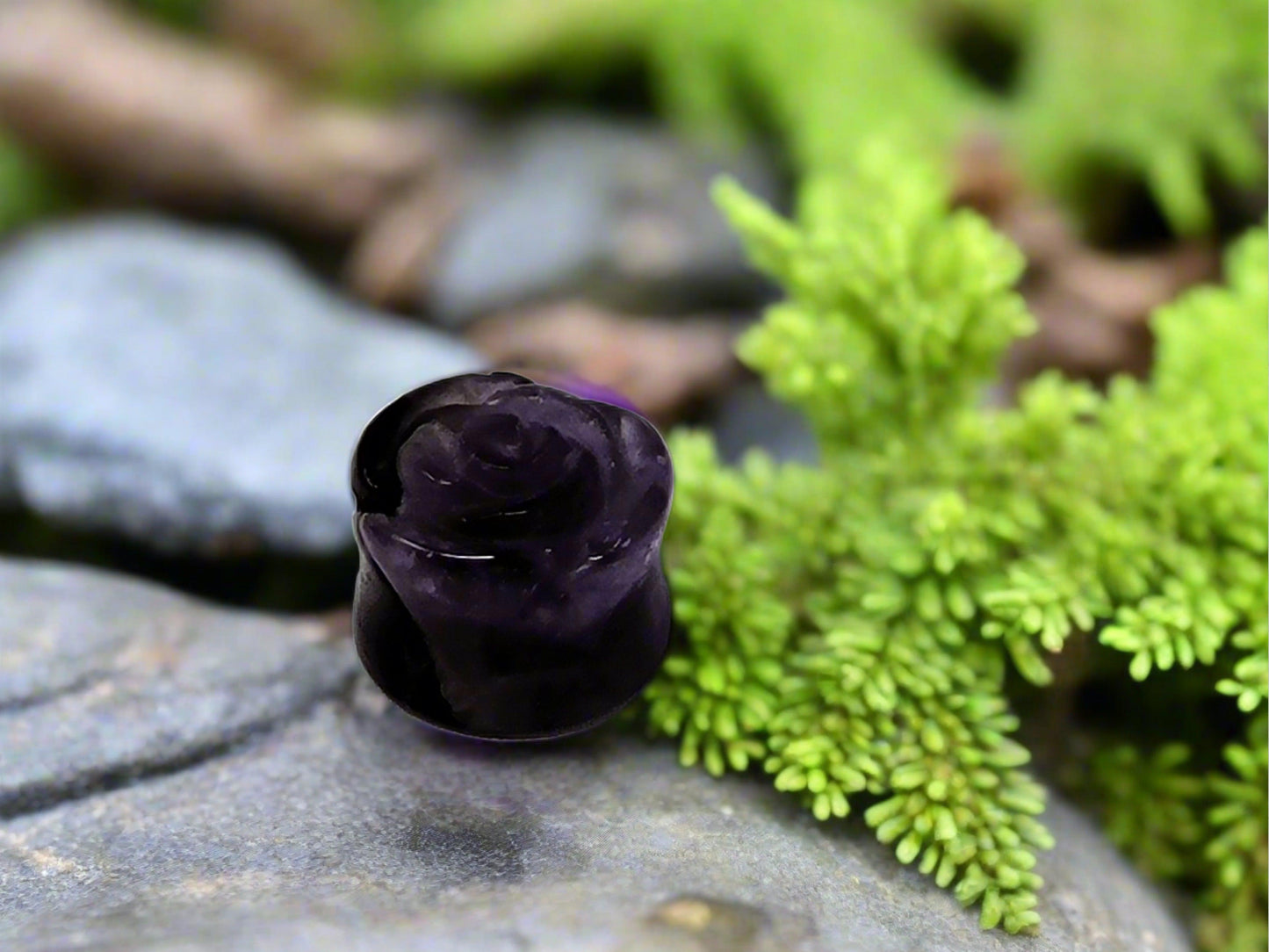 Amethyst plug 2 GA 6mm