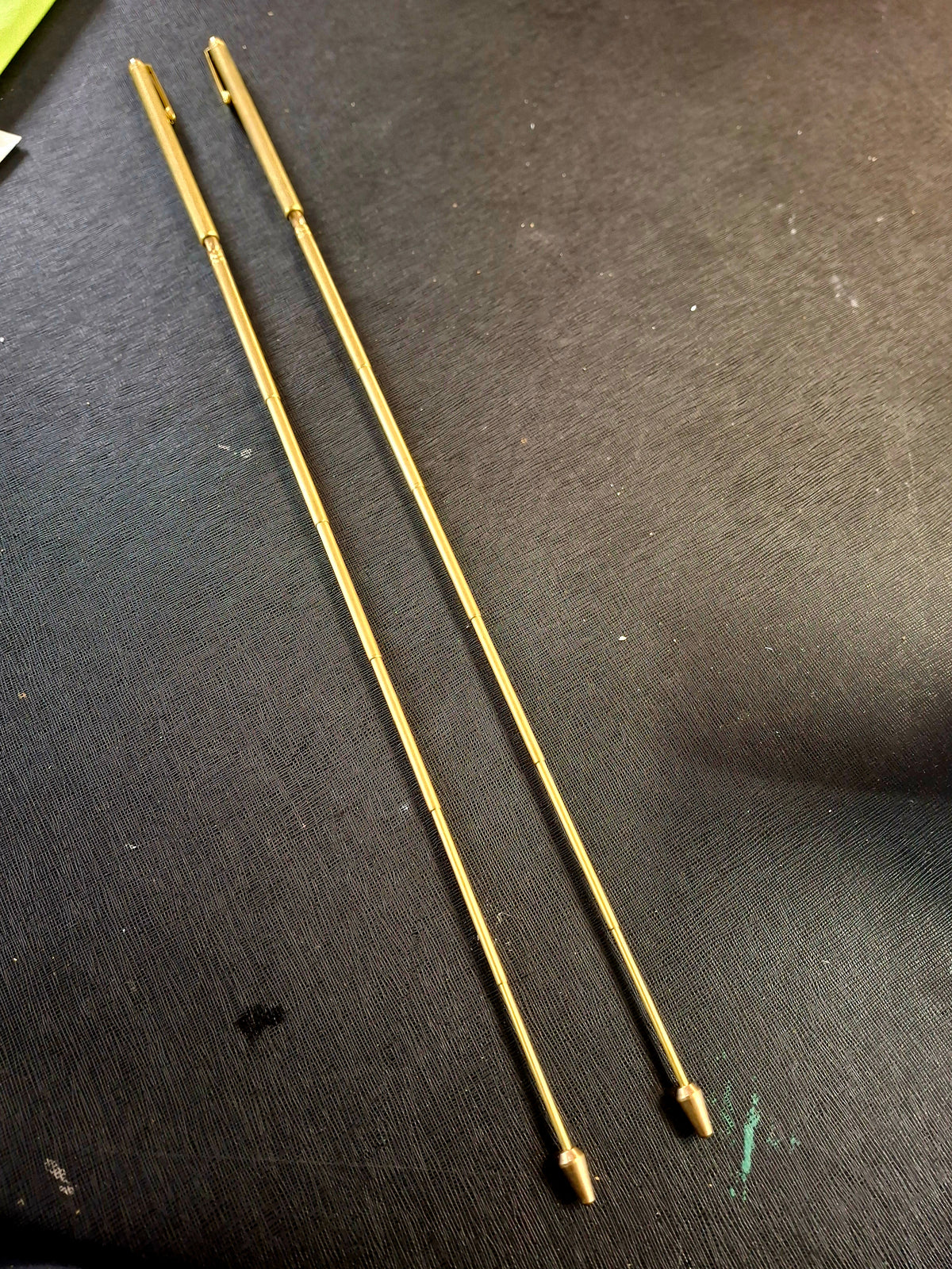 Antique Finish Brass Pen Style Dowsing Rod Set (2 pcs) 16" L – Convertible Divination Tools